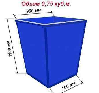 Контейнер для тбо 0,75 м3