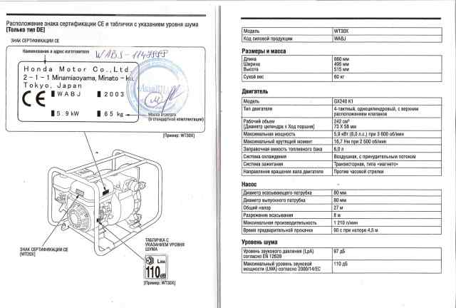 Мотопомпа WT30X