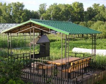 Мангал с крышей для дачи из металла: комфортное барбекю на природе