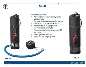 Насос Grundfos SBA 3-45 - описание, преимущества, особенности и цена!