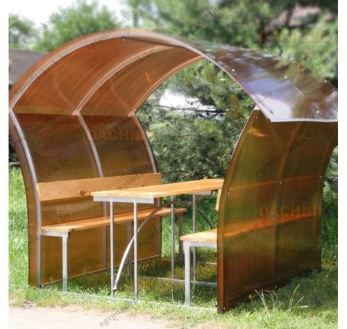 Беседка из поликарбоната Арт Б-1 - прочная и стильная конструкция для вашего сада