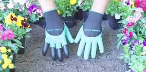 Садовые перчатки с когтями Garden Genie Gloves