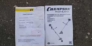 Бензиновый триммер Champion T347-2 33 см3, новый