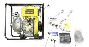 Мотопомпа дизельная Champion DHP40E (пожарная)