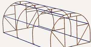 Теплица новая 4м,6м,8м.труба25x25+ поликарбонат4мм