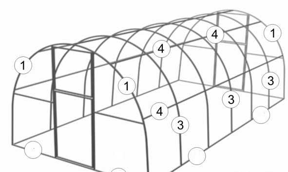 Теплица 3х4м (труба 20х20мм)