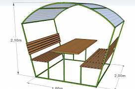 Беседка из поликарбоната