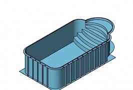 Чаша бассейна из полипропилена со ступеньками